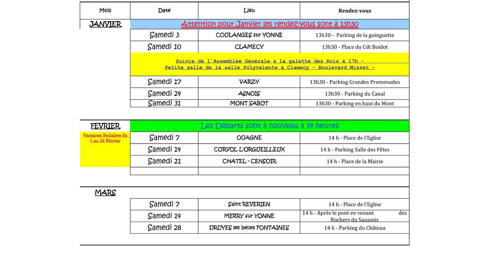 Randonnées des Traine-Pattes
