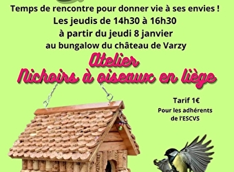 Atelier nichoirs à oiseaux en liège - VARZY